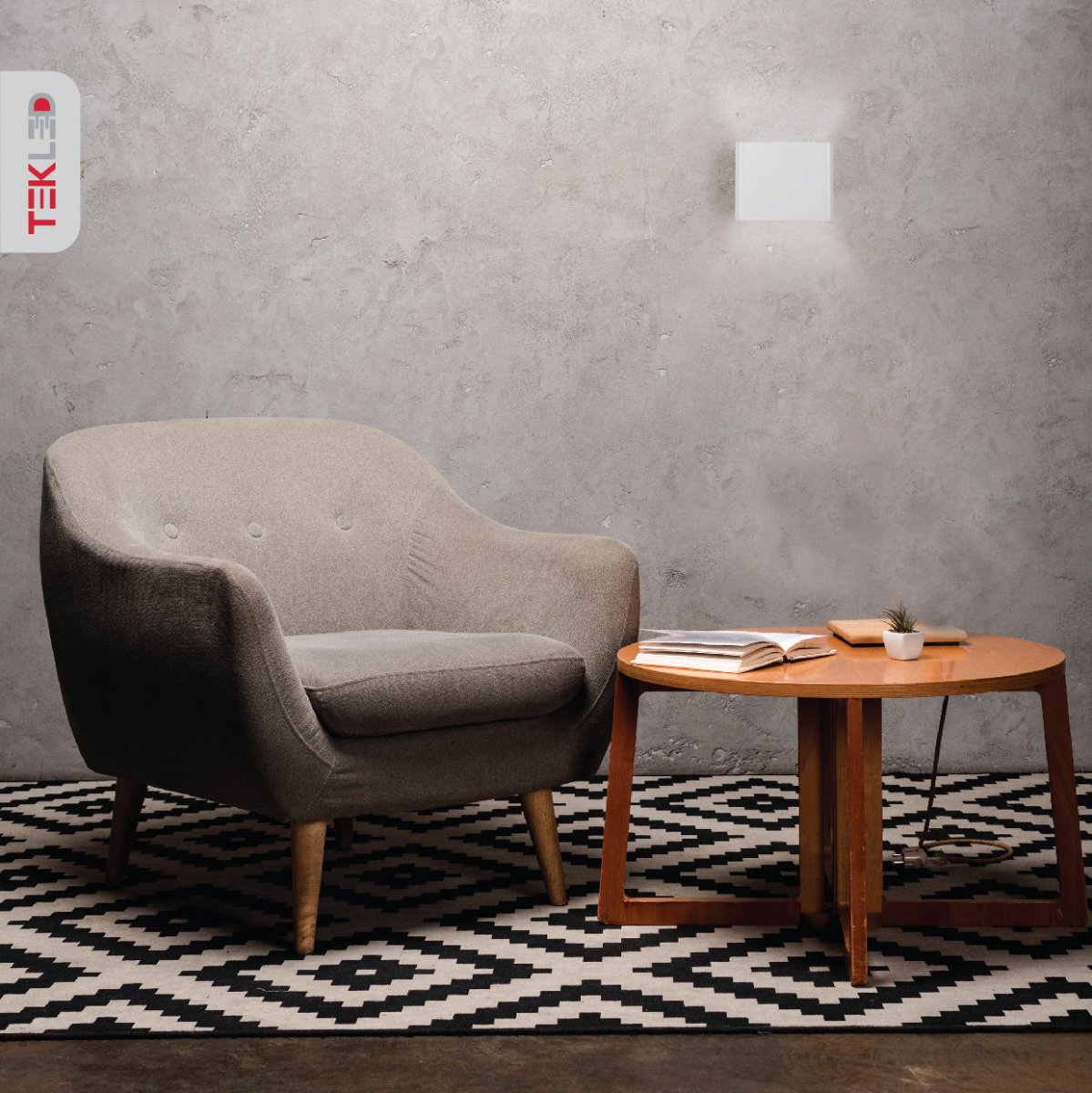 More interior usage of LED Cuboid Wall Light 5W Cool White 4000K White | TEKLED 151-19620