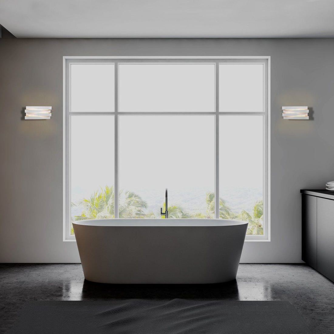 More interior usage of LED White Metal Wall Light 12W Warm White 3000K | TEKLED 151-19536