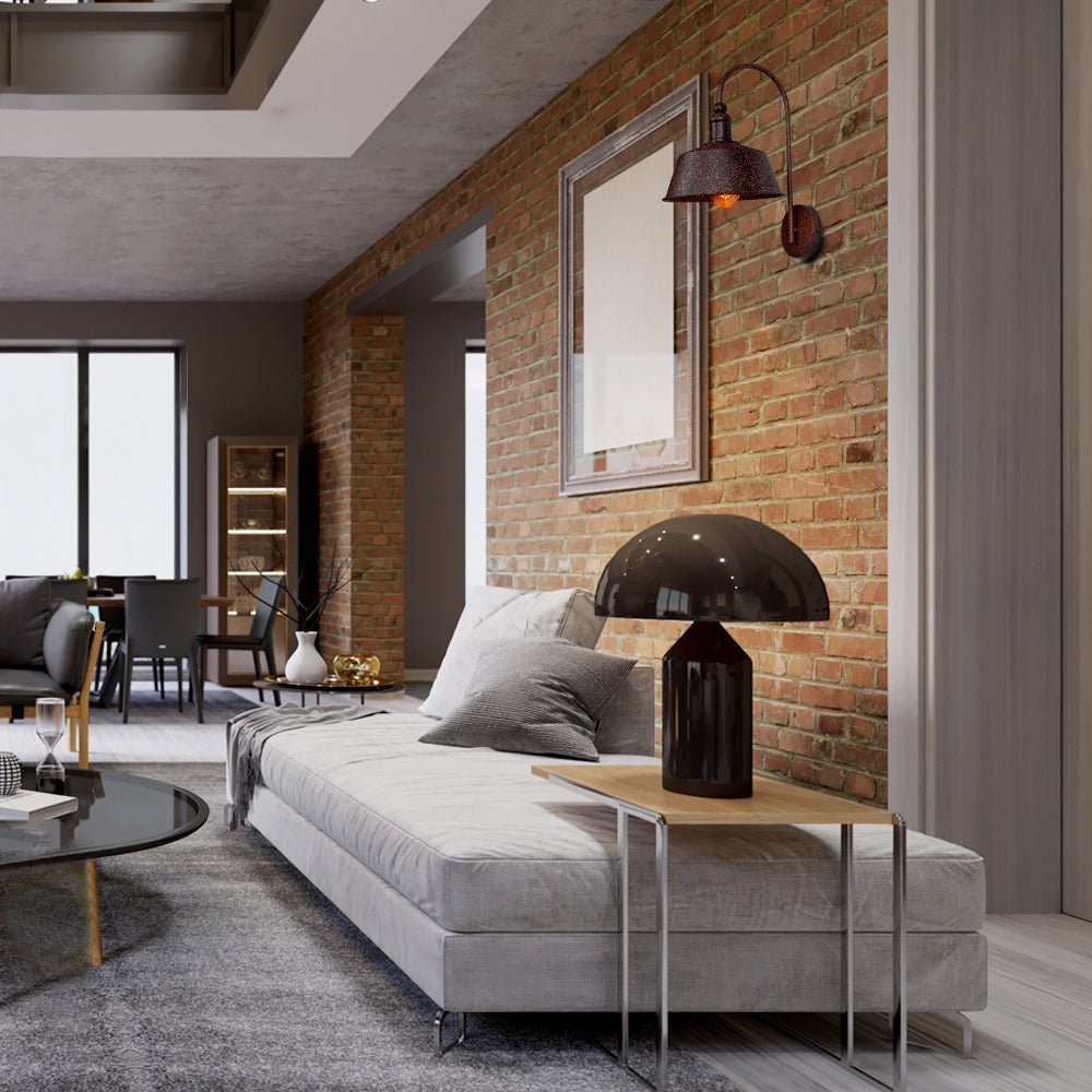 More interior usage of Rusty Brown Metal Step Downward Industrial Retro Wall Light with E27 Fitting | TEKLED 151-19588