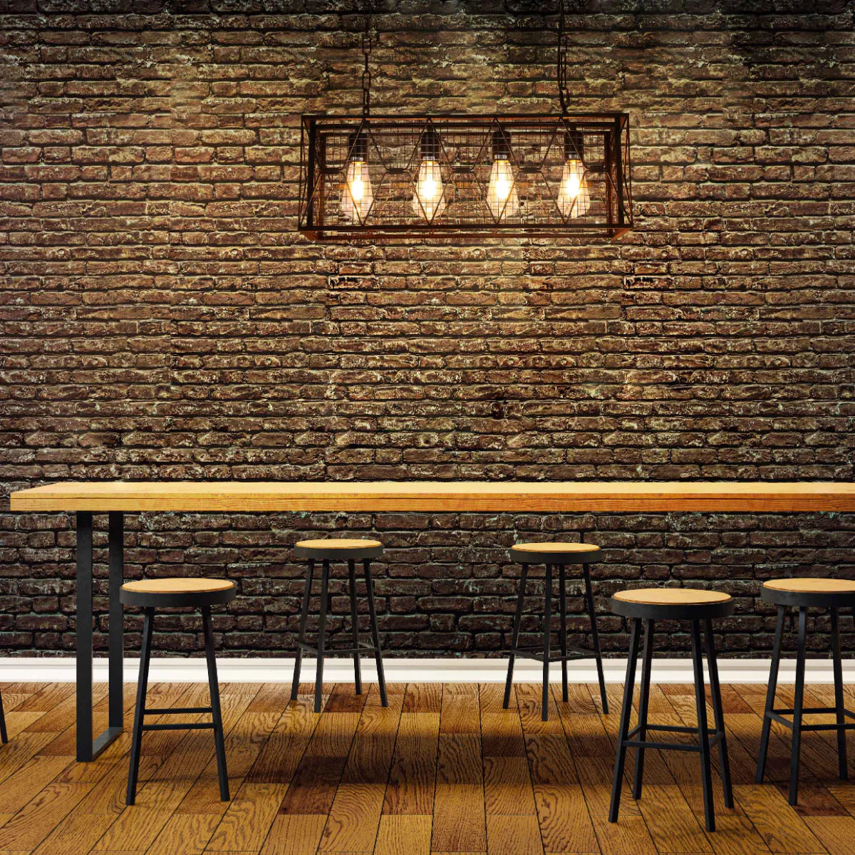 Where to use Industrial Farmhouse Metal Cage Chandelier - Black Finish, 4-Light 150-19048