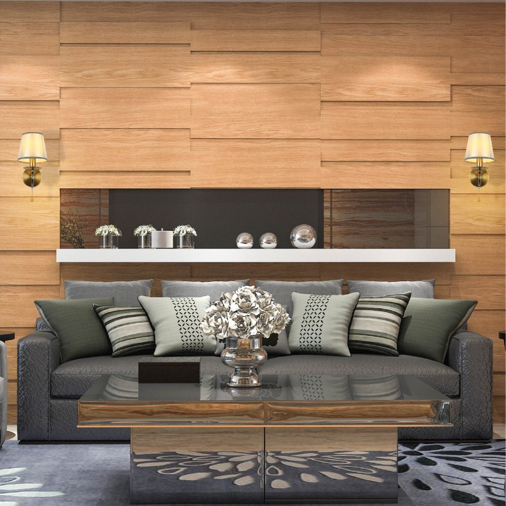 Indoor usage of Grey Frustum Fabric Shade Antique Brass Vintage Wall Light E14 Pull Down Switch | TEKLED 151-19796