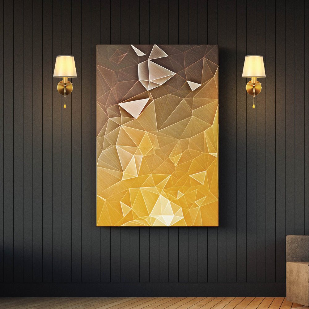 Interior application of Grey Frustum Fabric Shade Antique Brass Vintage Wall Light E14 Pull Down Switch | TEKLED 151-19796