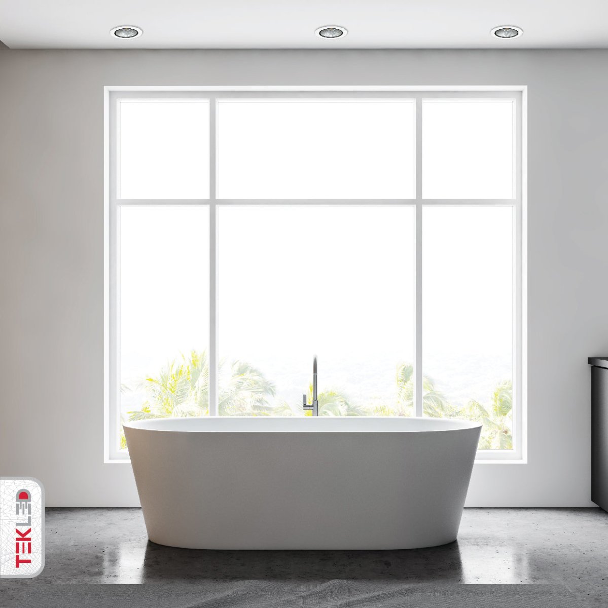 Interior application of LED COB Recessed Downlight P1 30W Cool White 4000K White | TEKLED 165-03407