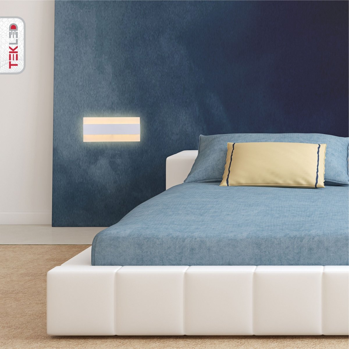 Interior application of LED White Metal Acrylic Wall Light 12W Warm White 3000K | TEKLED 151-19542