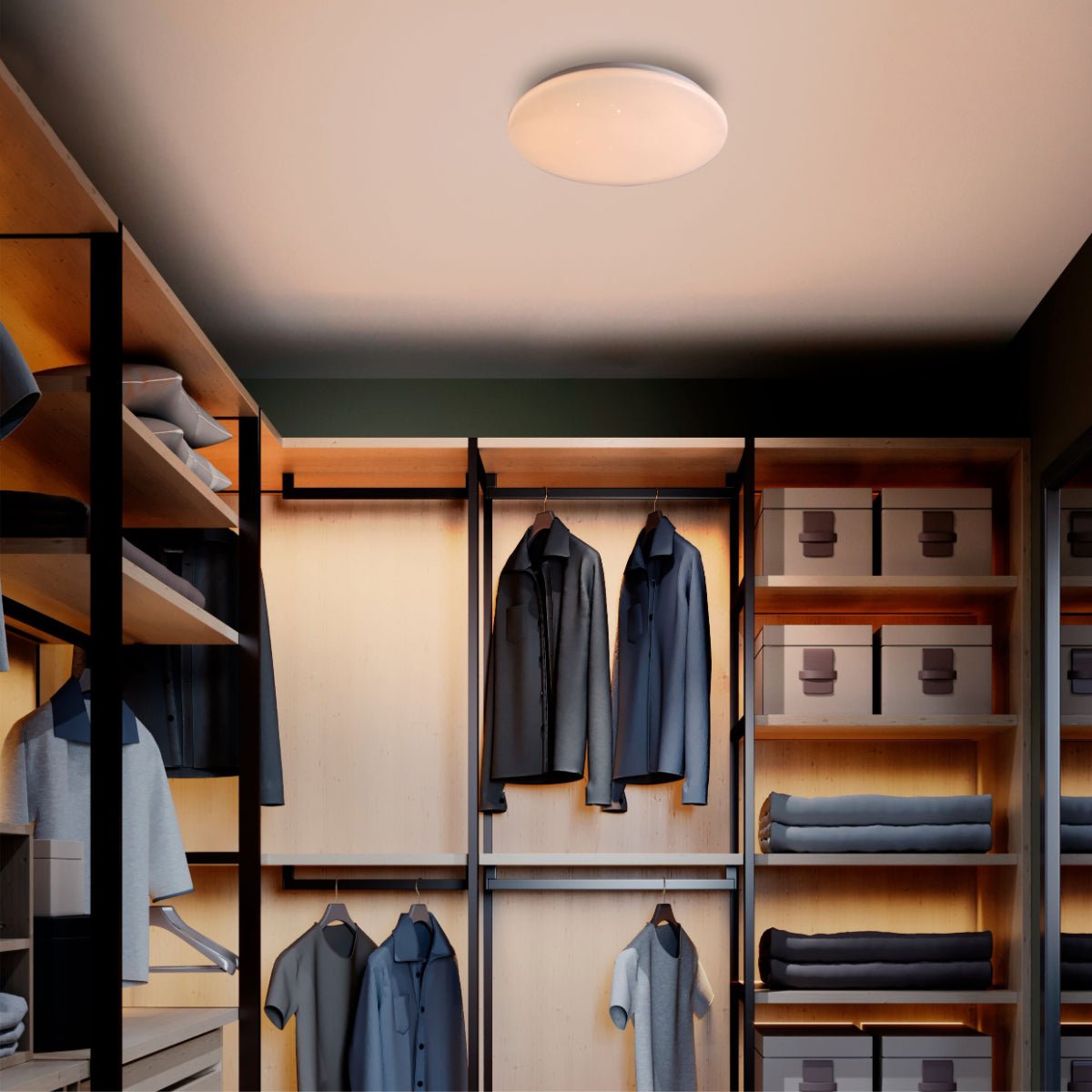 Interior application of Moonlight Flush Ceiling Light 18W Warm White Cool White Cool Daylight 1440LM IP20 non-yellowing PMMA Cover | TEKLED 121-03986