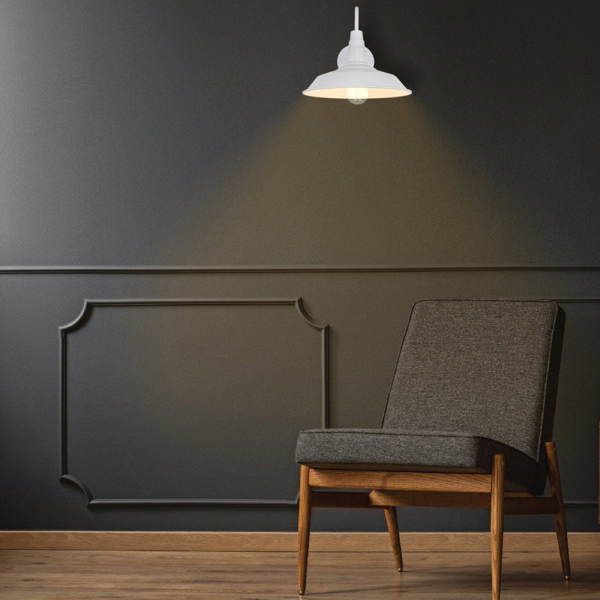 Interior application of White Swan Step Metal Industrial Retro Wall Light with E27 Fitting | TEKLED 151-19610