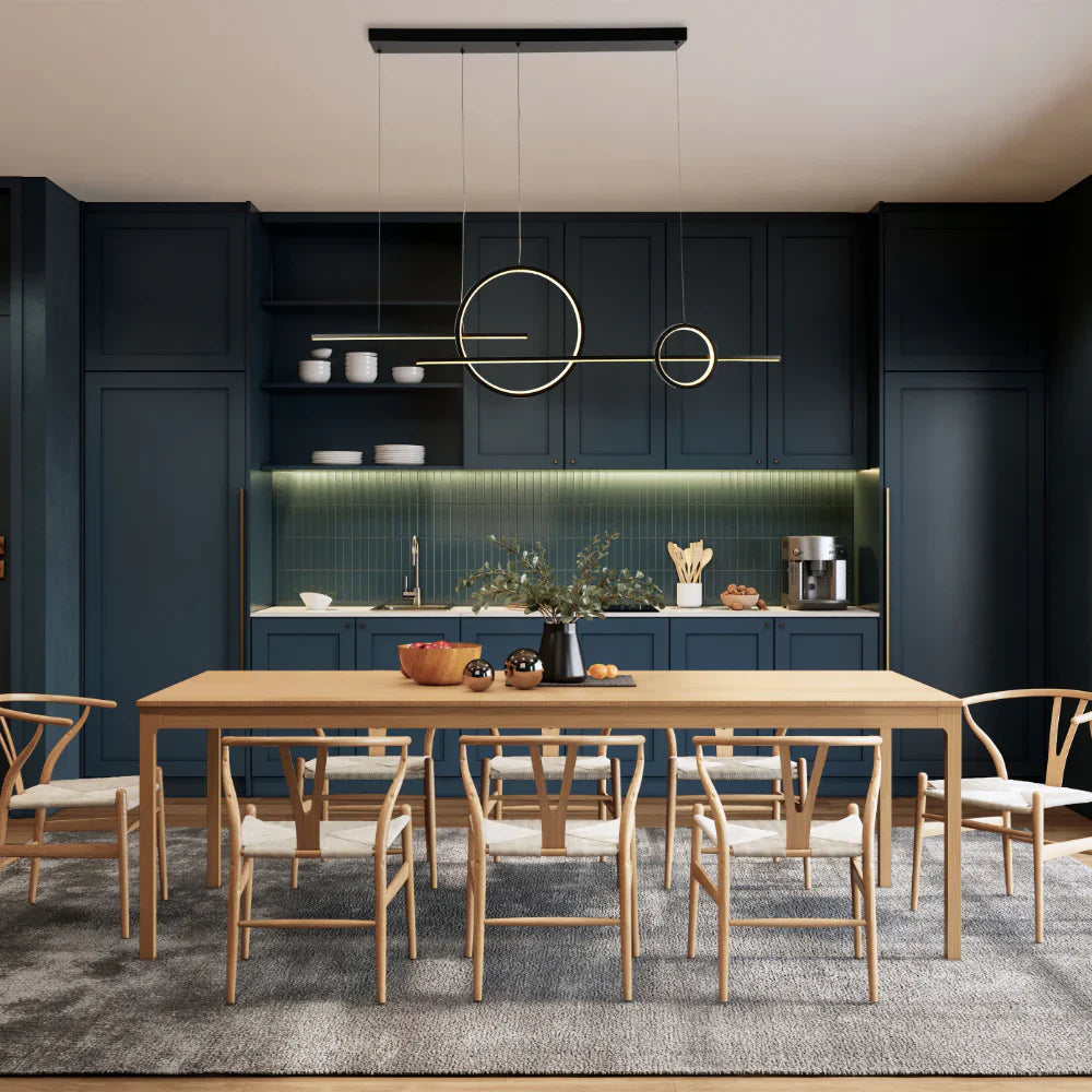 Kitesurf Scandinavian Dining Modern LED Ceiling Light Black 56W CCT Changeble 3