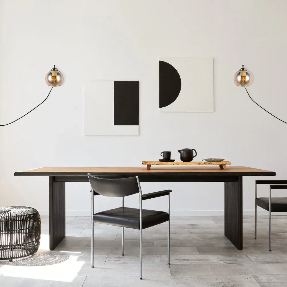 L-Shape Antique Brass Dome Glass Plug-In Wall Light 7