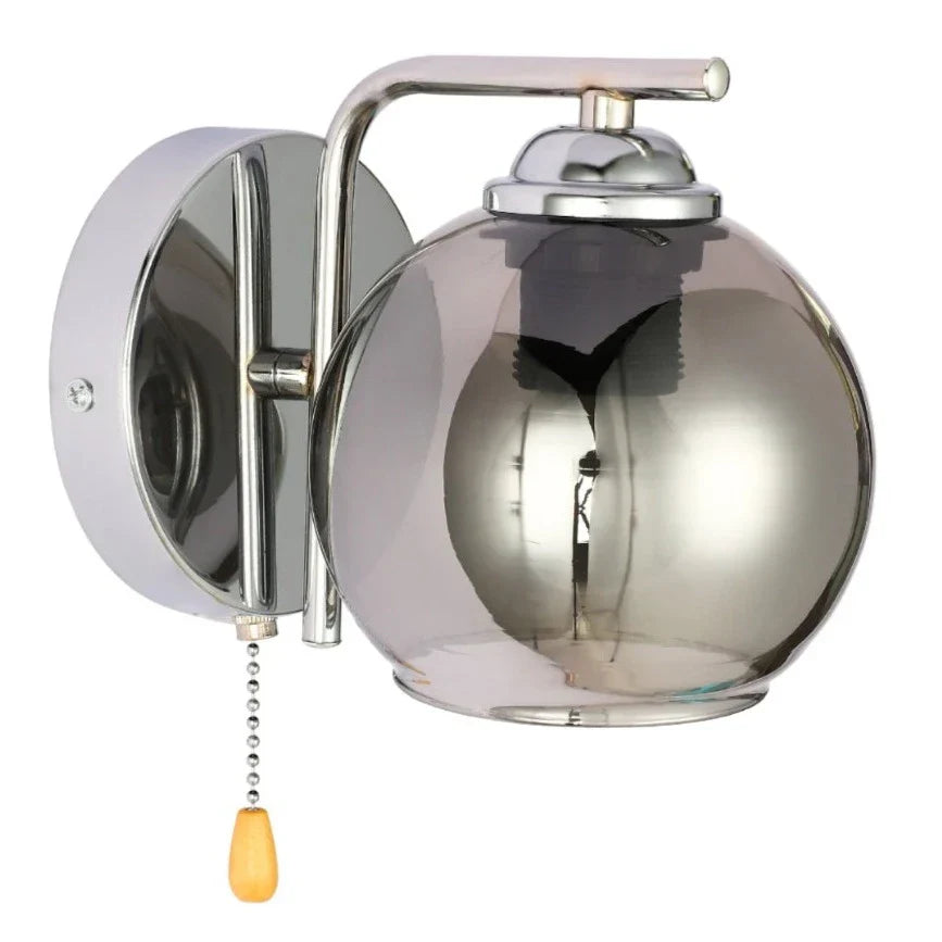 L-Shape Dome Glass Wall Light E27 with Pull Down Switch 2