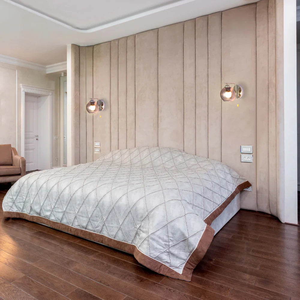 L-Shape Dome Glass Wall Light E27 with Pull Down Switch 16