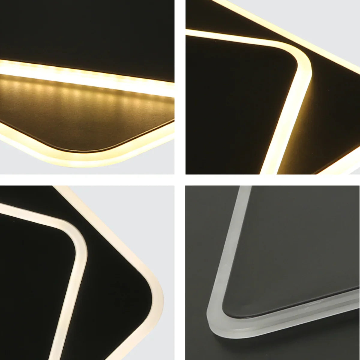 Close shots of Layered Square LED Flush Ceiling Light 159-18112