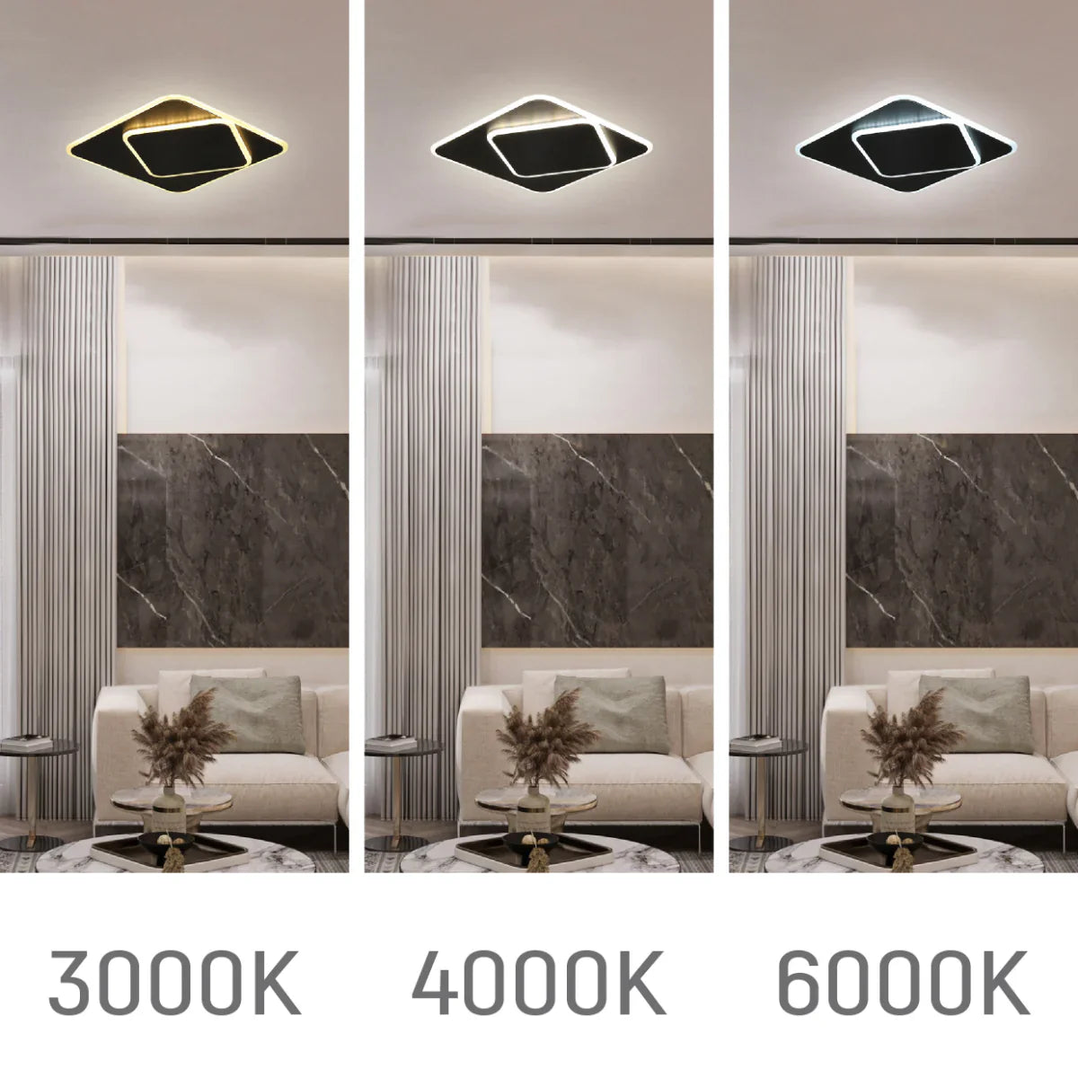 Layered Square LED Flush Ceiling Light 159-18112 in play