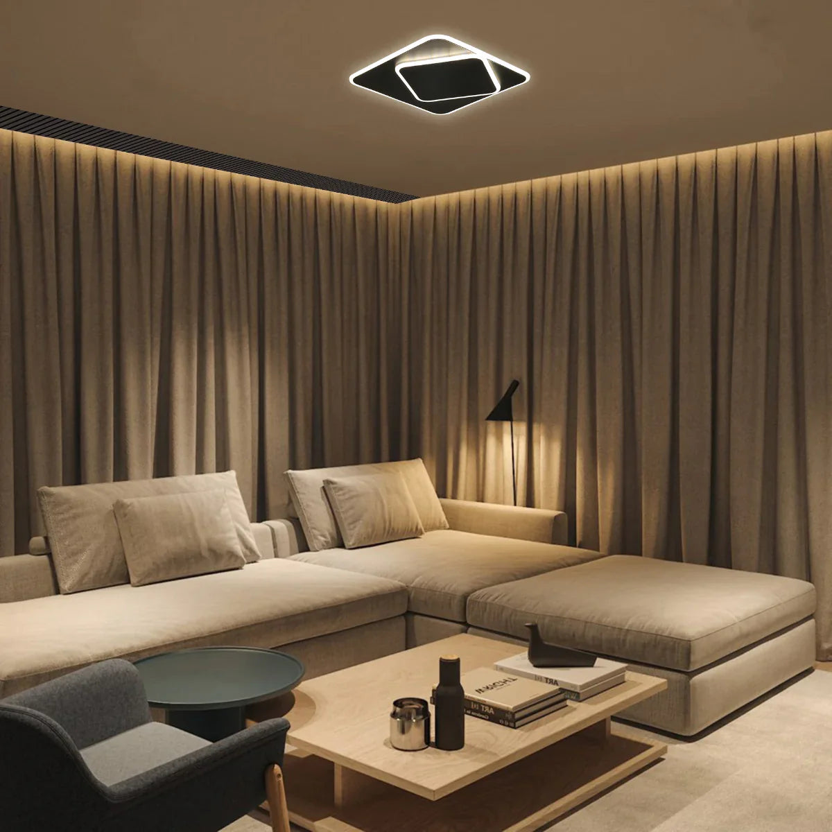 Usage of Layered Square LED Flush Ceiling Light 159-18112