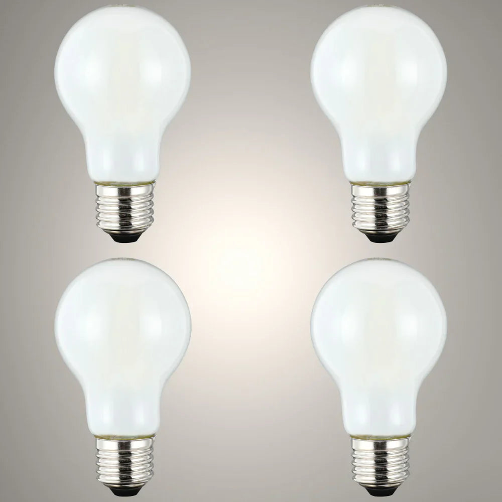 LED Bulb A60 GLS E27 Frosted Glass Pack of 4 3