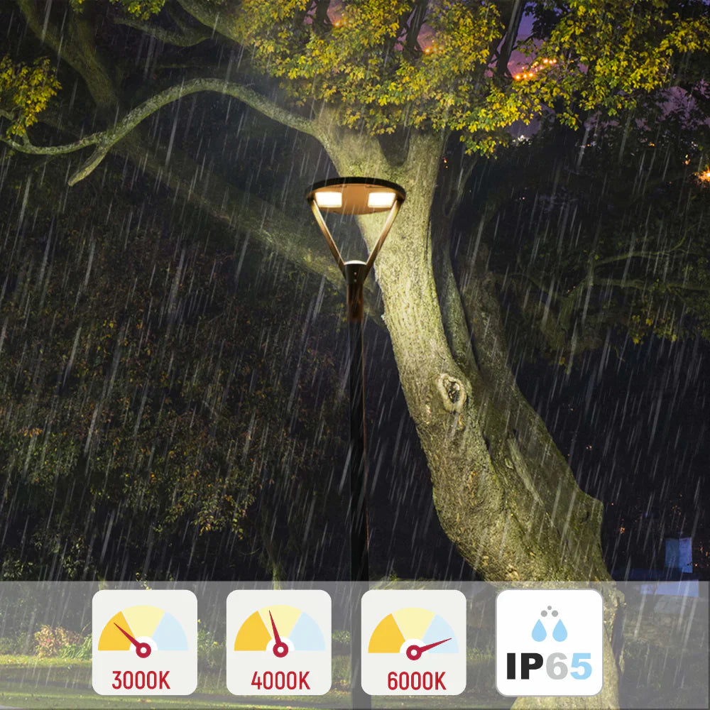 LED Pathway Garden Lamp Post Top Light 60W 3CCT 8