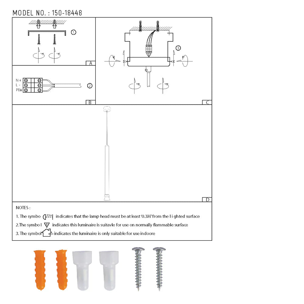 LED Pendant Downlight 5W 3000K Black and Bronze 32