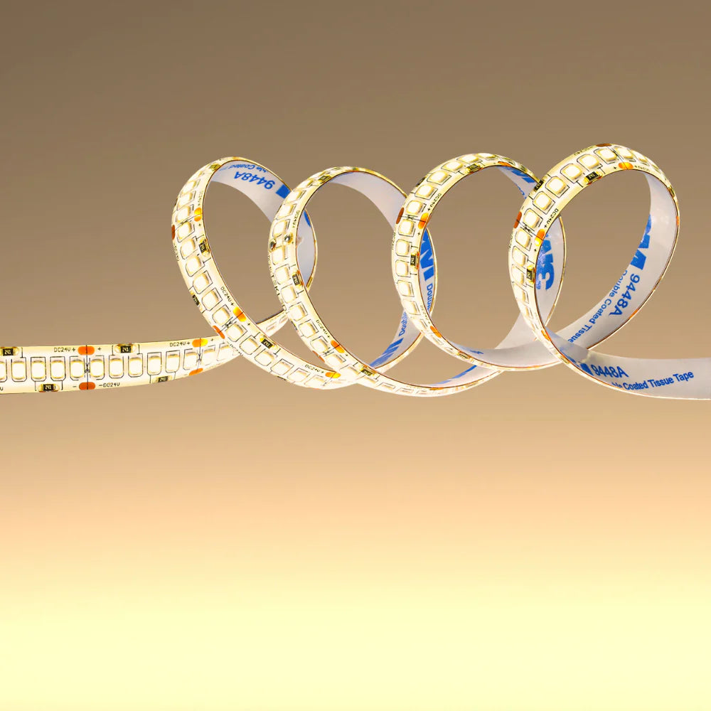 LED Strip Light 240pcs 2835 LED 15W 3A 24Vdc 10mm 5m IP65 Waterproof 12