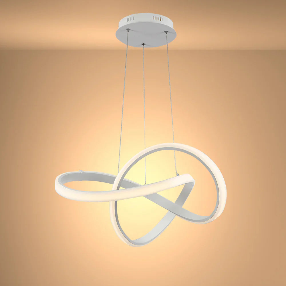 LED Double Triple Loop-Infinity White-Black-Gold Finishing 4000K Natural Cool White Modern Contemporary Nordic Scandinavian Pendant Ceiling Light 1