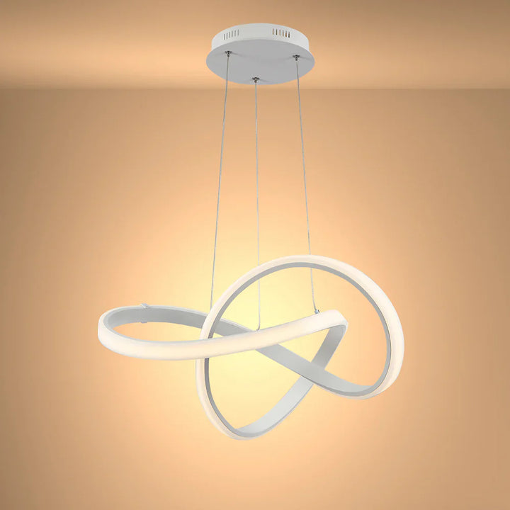 LED Double Triple Loop-Infinity White-Black-Gold Finishing 4000K Natural Cool White Modern Contemporary Nordic Scandinavian Pendant Ceiling Light 1