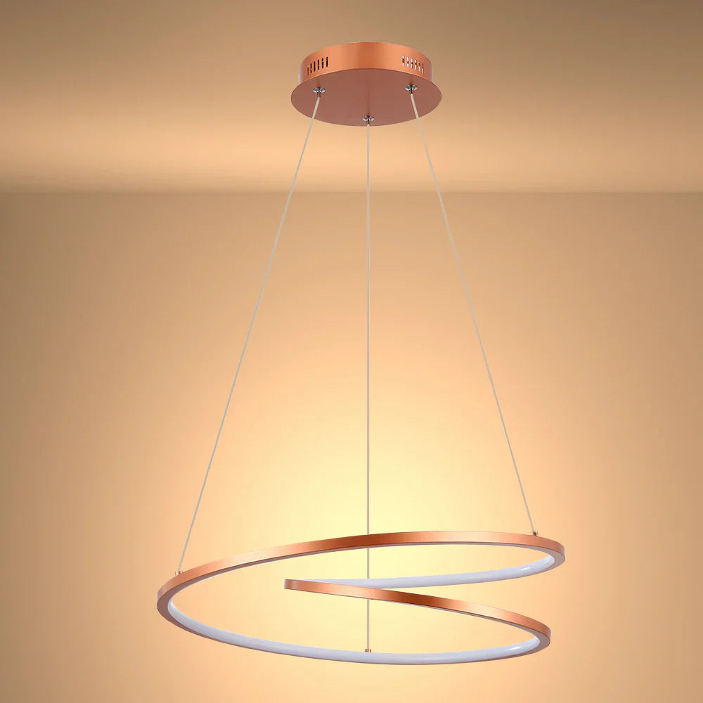 LED Double Triple Loop-Infinity White-Black-Gold Finishing 4000K Natural Cool White Modern Contemporary Nordic Scandinavian Pendant Ceiling Light 3