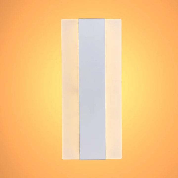 LED White Metal Acrylic Wall Light 12W Warm White 3000K 1