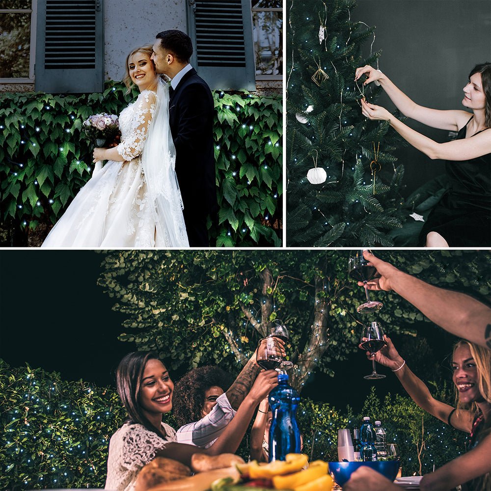 Formal and informal use of Canopus Solar 200 LEDs 22m Cool White LED String Light