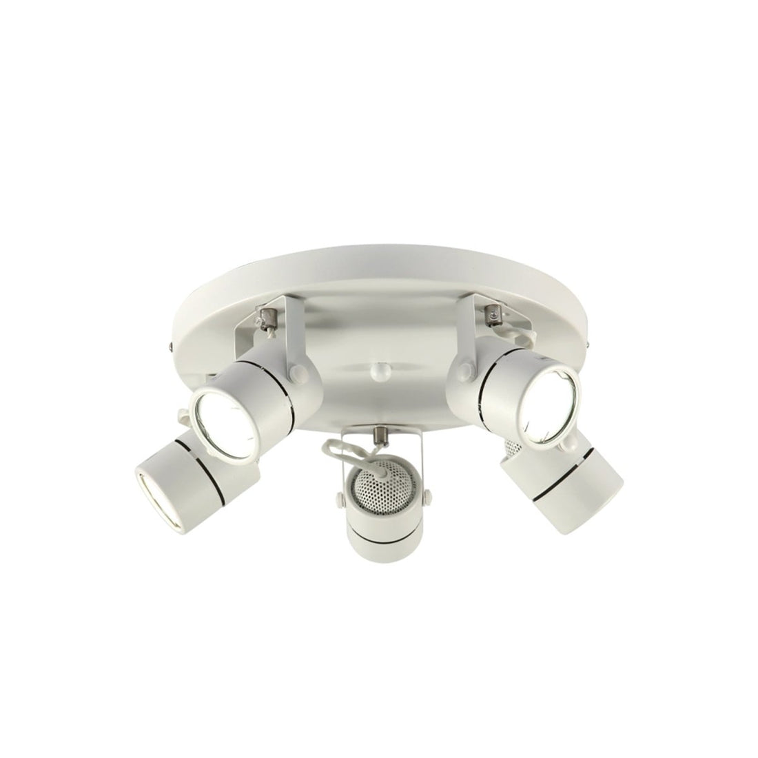 Main image of 5 Way Mane Tray Spotlight with GU10 Fitting White | TEKLED 172-03086