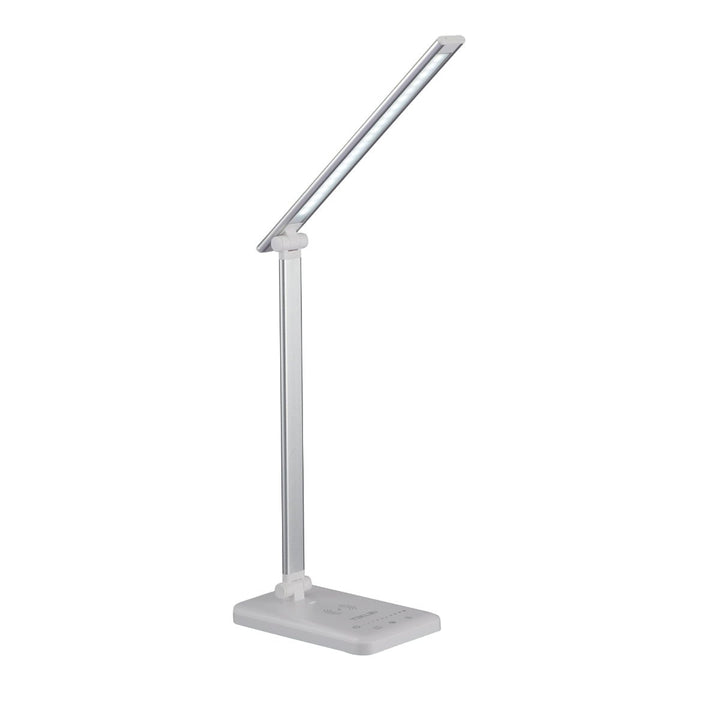 Main image of Dingo Silver Desk Light Dimmable and Colour Modes with Wireless Phone Charger | TEKLED 130-03612