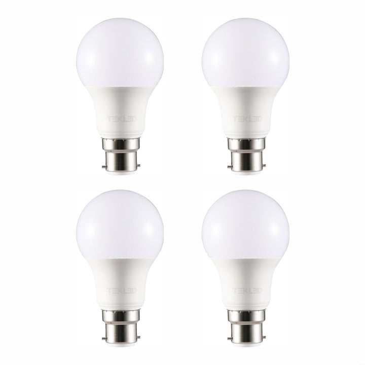 Main photo of dimmable 7w 10w 12w a60 gls b22 bayonet cap led light bulb pack of 4 warm white or cool white