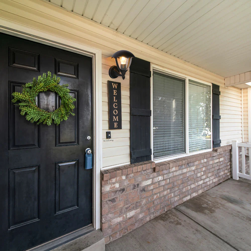 Megan Outdoor Lantern Wall Light E27 Black 10