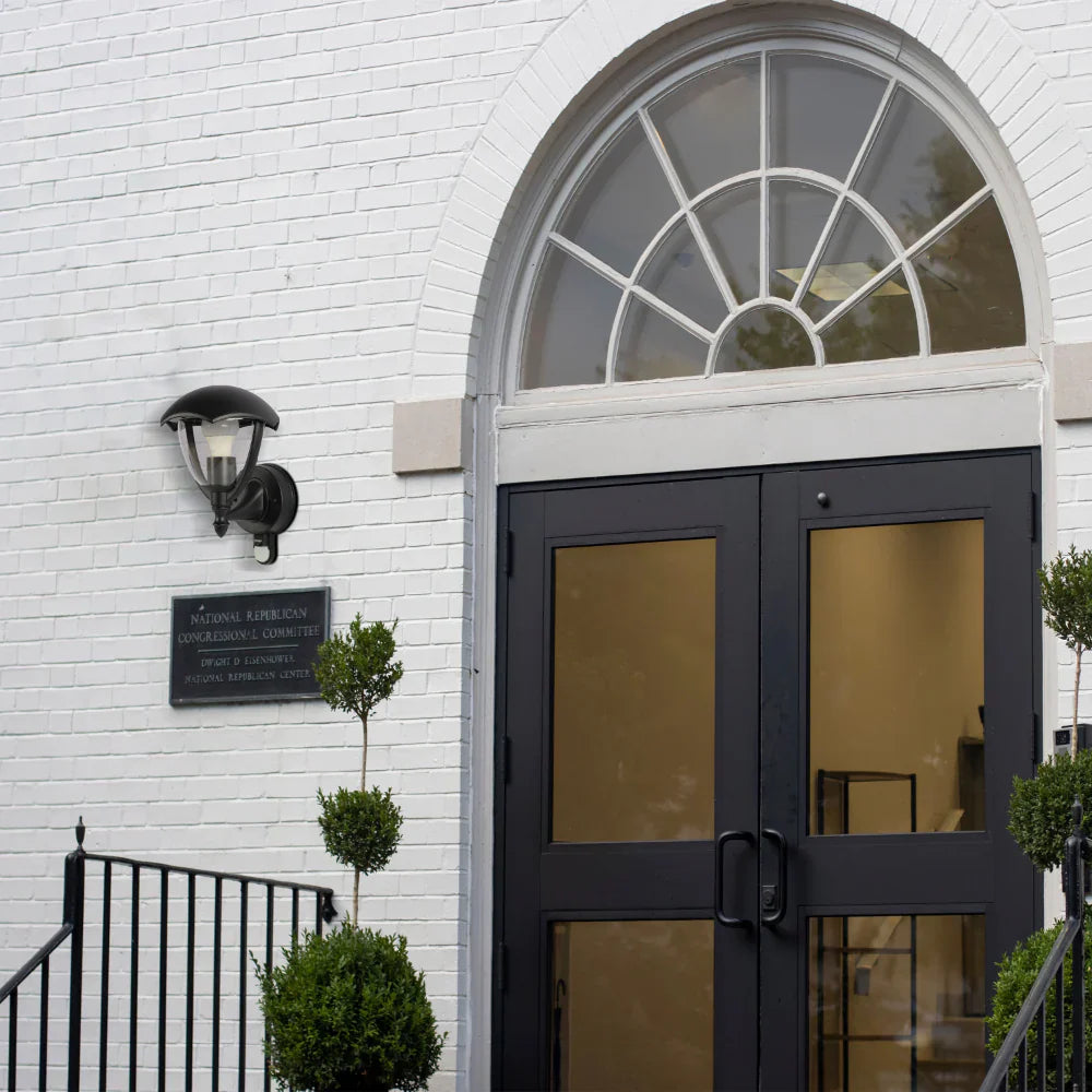 Megan Outdoor Lantern Wall Light E27 Black 9