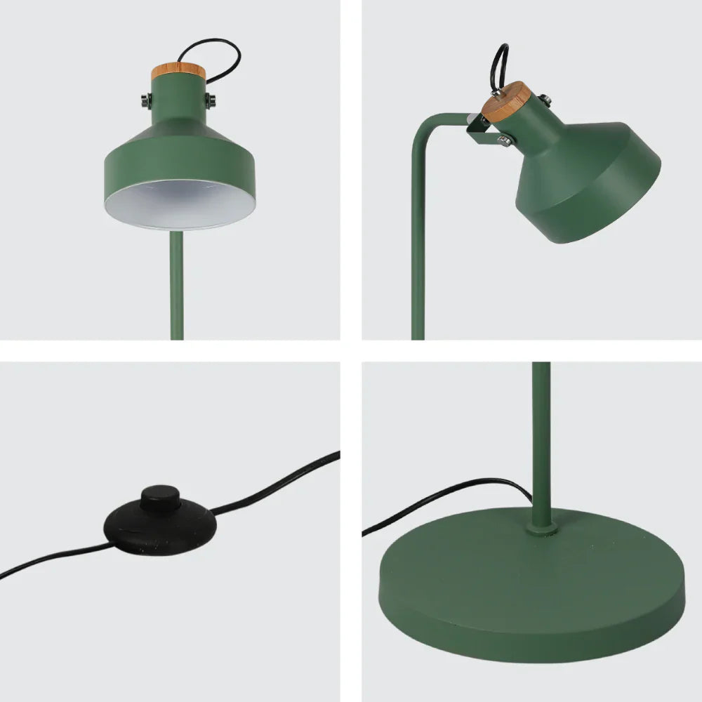 Minimalist Adjustable Floor Lamp with Wooden Accent 20