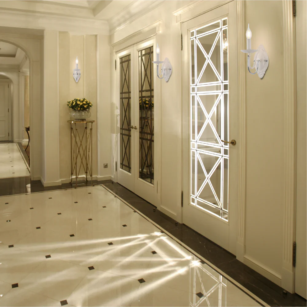 Living room kitchen bedroom use of Minimalist U-Shaped Candle Wall Lamp | TEKLED 151-19928