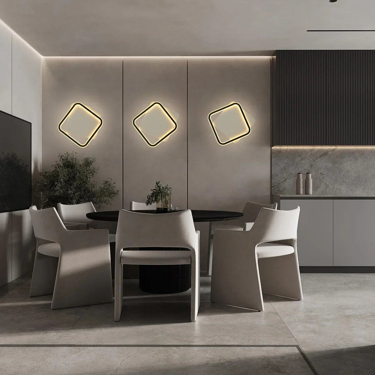 Where to use Modern Asymmetric LED Flush Ceiling Light 159-18103