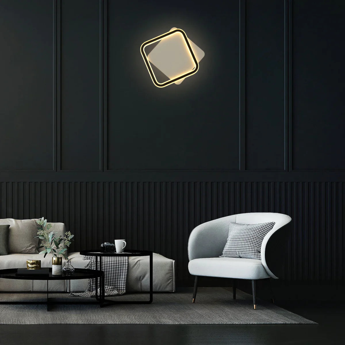 Usage of Modern Asymmetric LED Flush Ceiling Light 159-18103