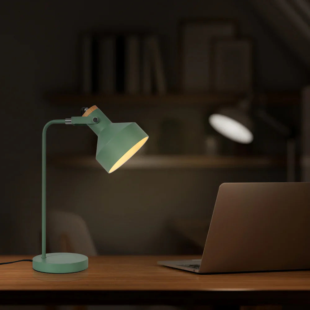 Modern Desk Lamp with Wooden Accent 6