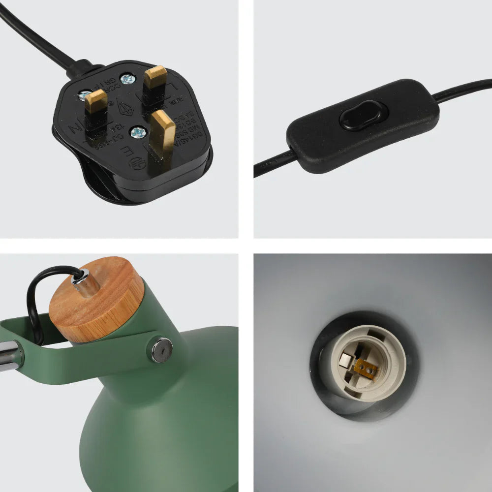 Modern Desk Lamp with Wooden Accent 21