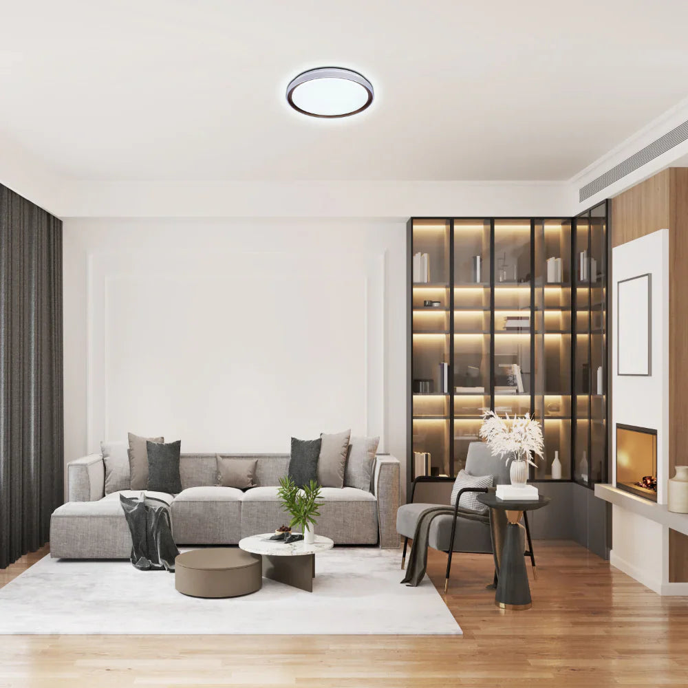 Modern Flush Mount Ceiling Light with Triple Light Diffusion, LED Flush Ceiling Light, TEKLED 3