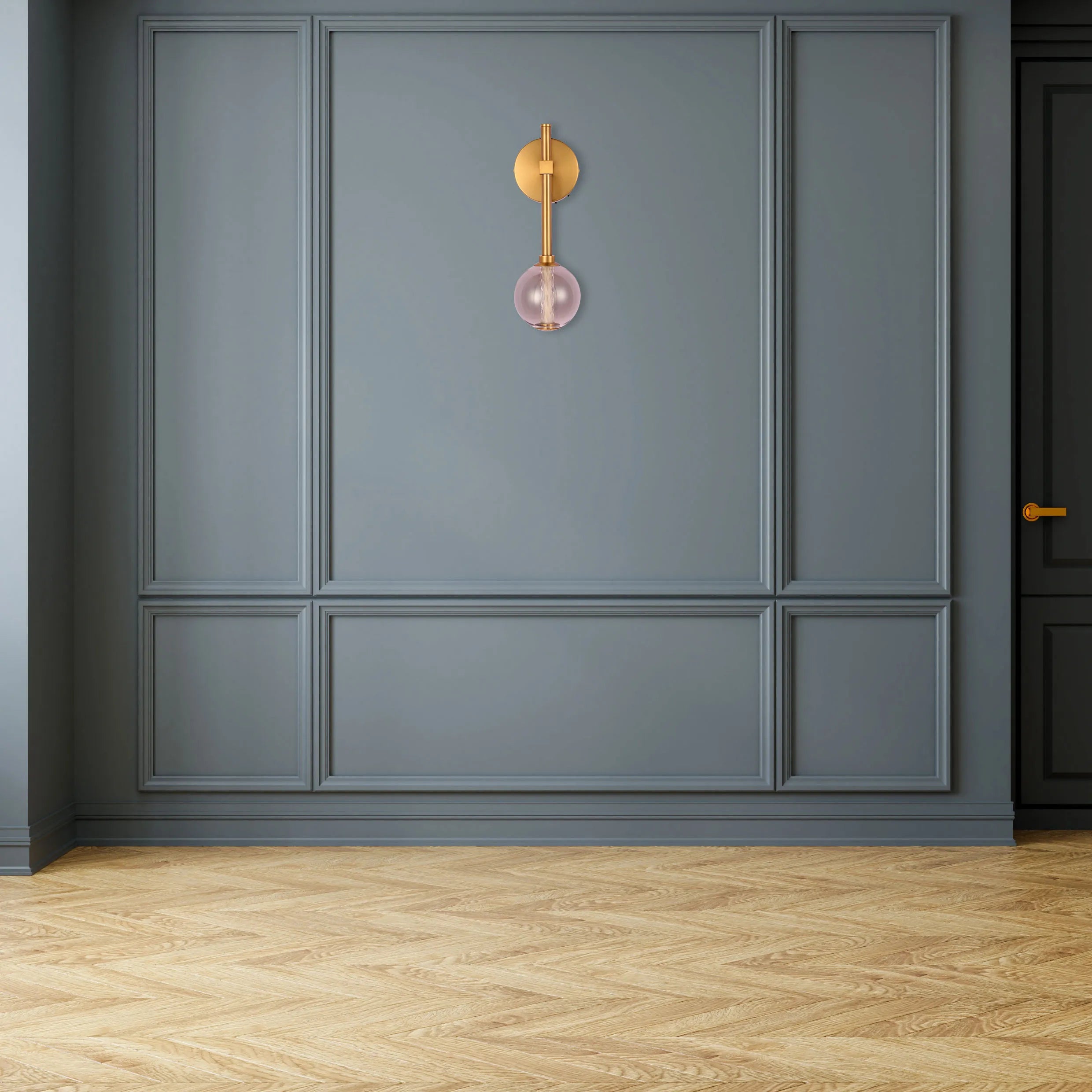 Integrated LED Modern Gold Wall Light - Single & Double Globe