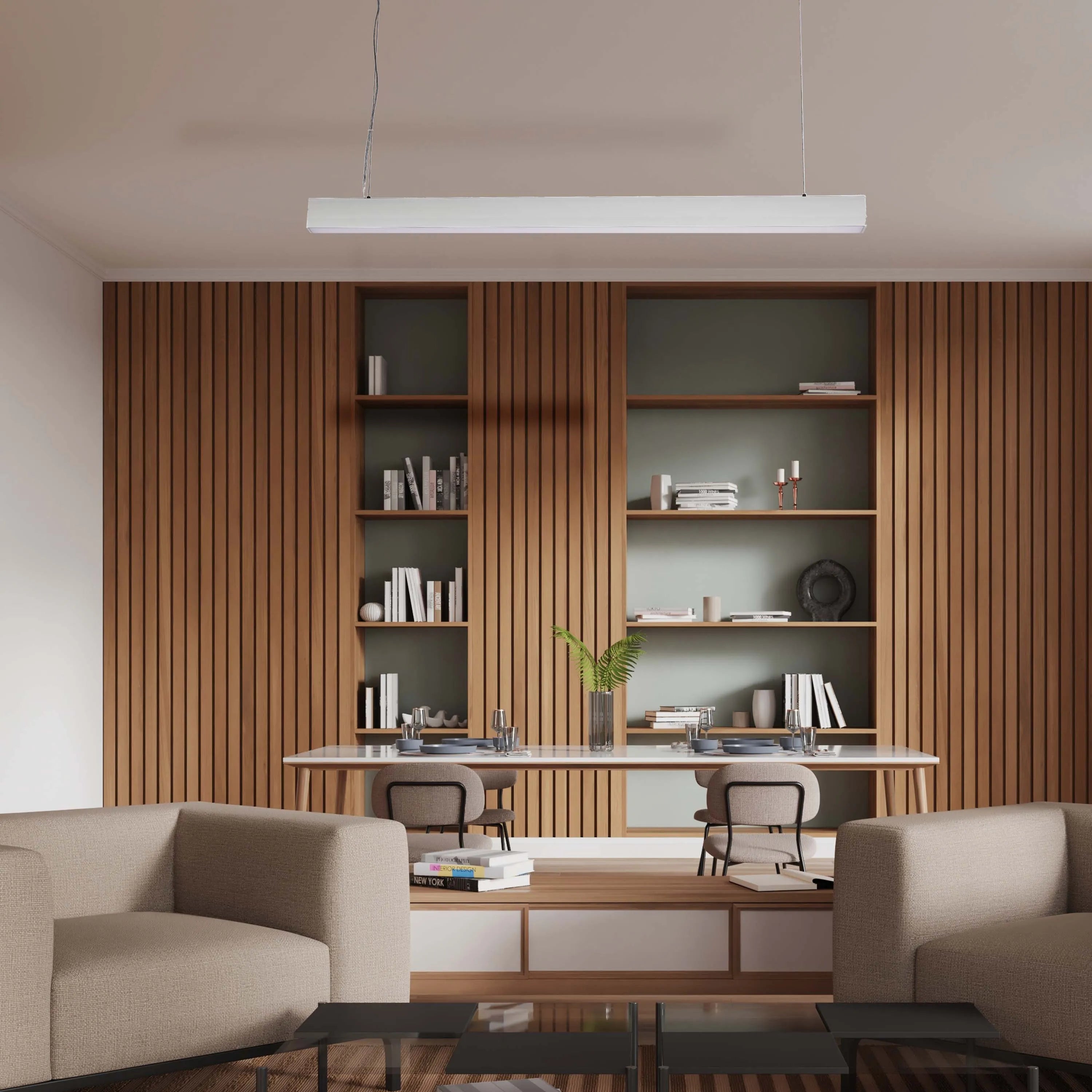 Modern Linear LED Pendant Light - 1200mm