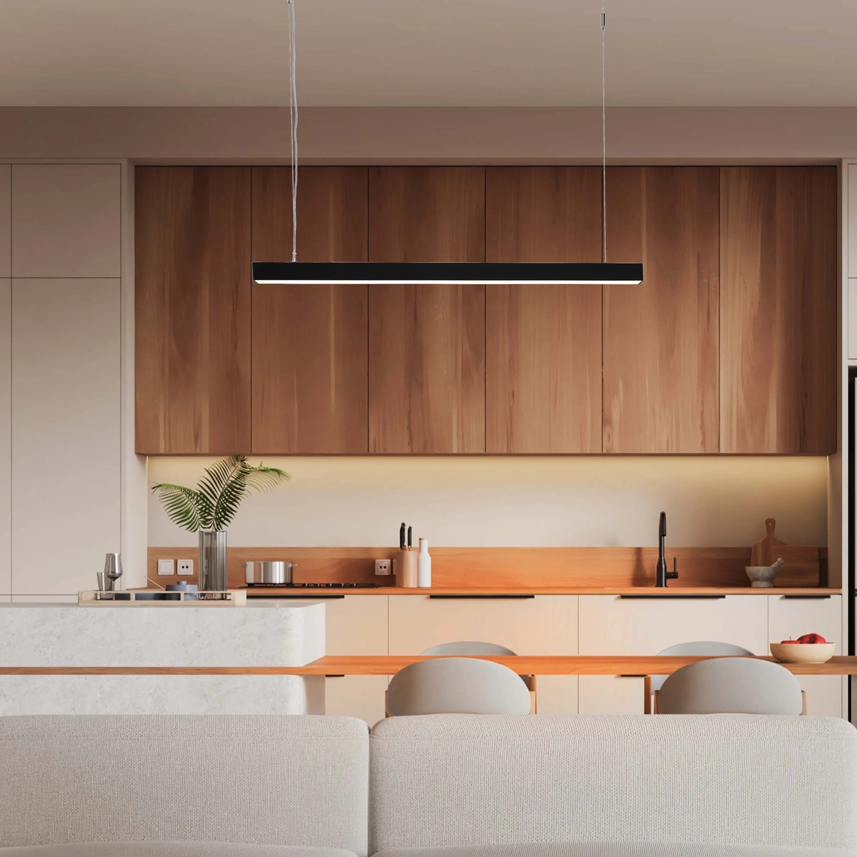 Modern Linear LED Pendant Light - 1200mm