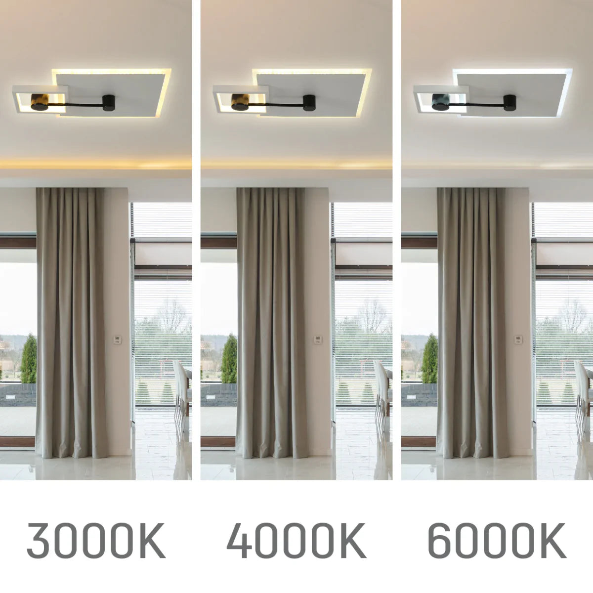 Modern Squared LED Flush Ceiling Fixture 159-18109 in play