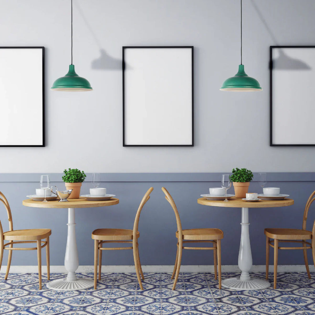 Where to use Modern Step Pendant Light - 38cm Metal Shade in Varied Hues 150-19062