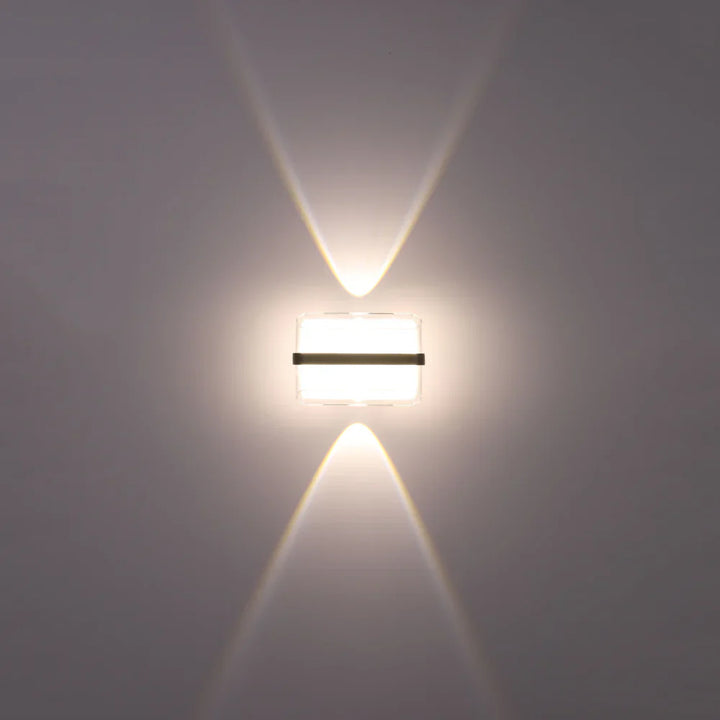 Modern Triple-source Up Down Decorative Band LED Wall Light Black 4000K 12W 1