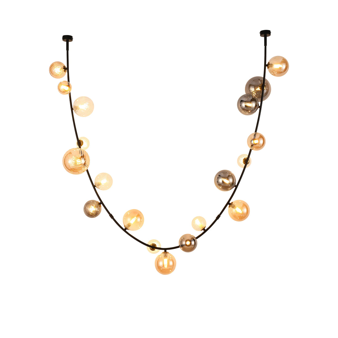 Dimmable Multi-Glass Globe Branch Pendant Light G9