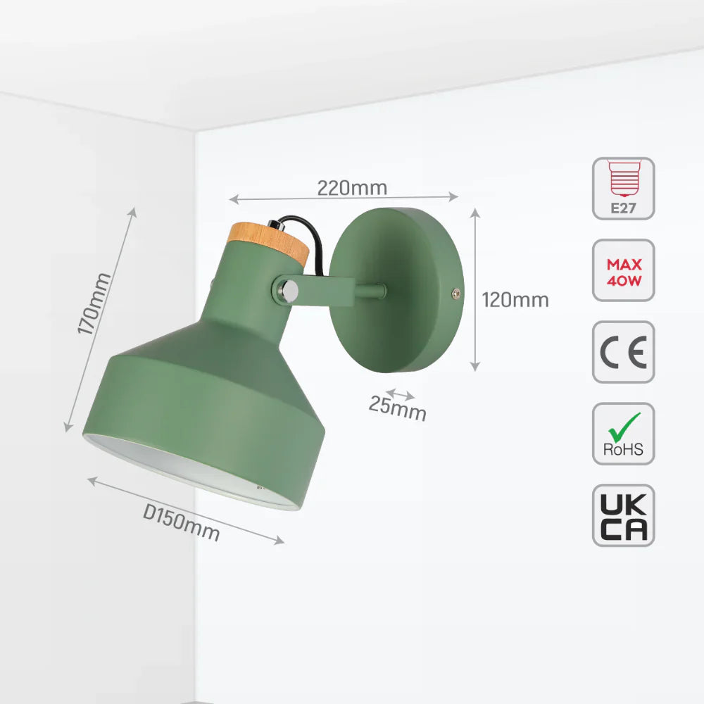 Nordic Wood Accent Wall Light 15