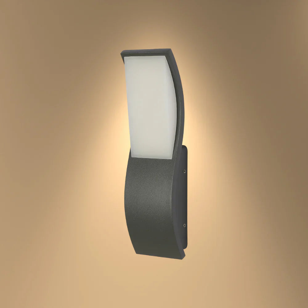 Ola Wavy Rectangle LED Outdoor Wall Light 7W 4000K 1