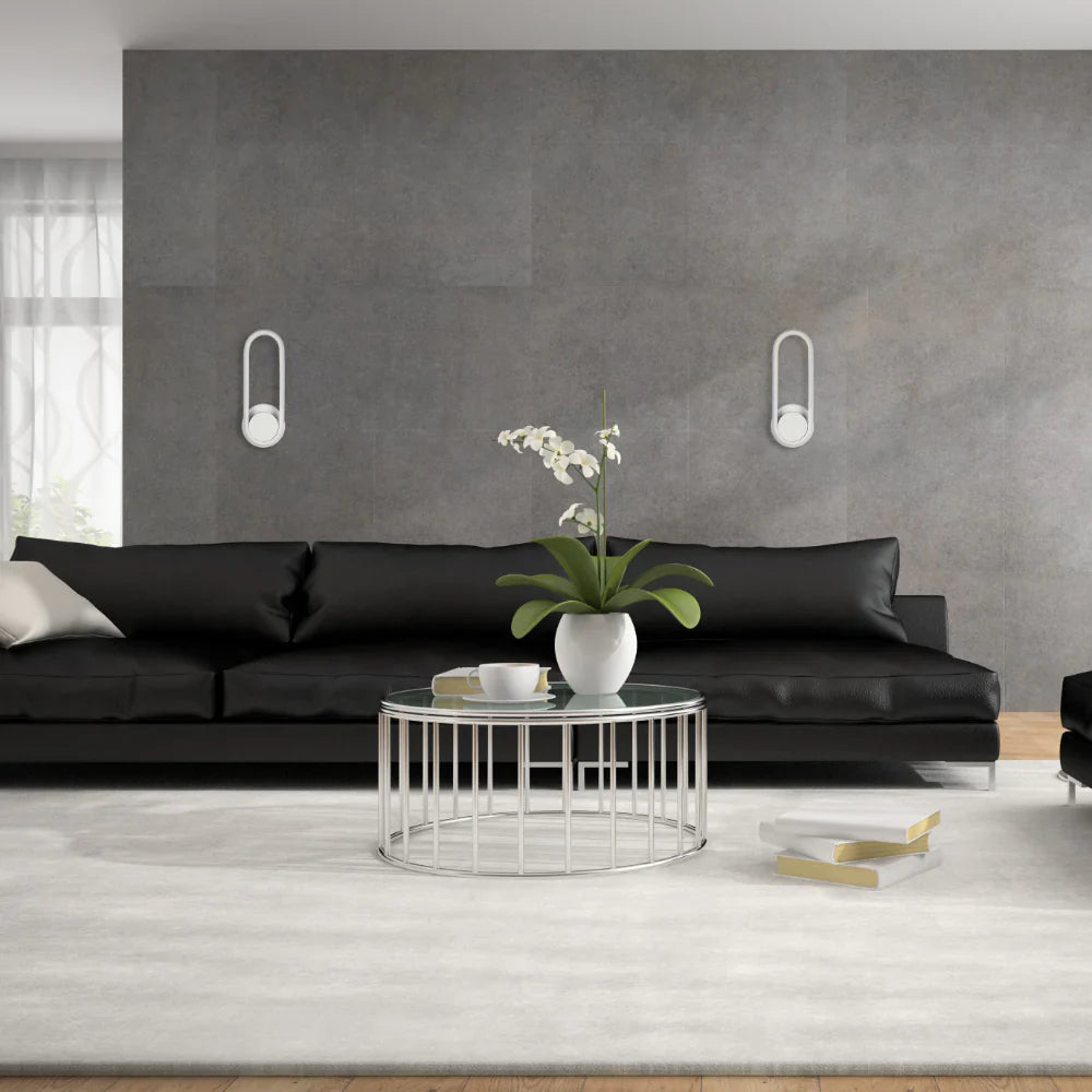 Orbit Ellipse Ambient LED Cool White Wall Sconce Black 8