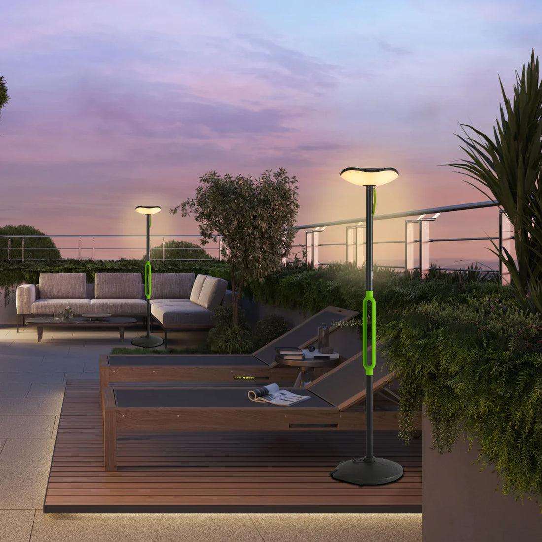 Where to use Poppy LED Solar Garden Post Light with Bluetooth Speaker Dark Grey IP54 240-035021
