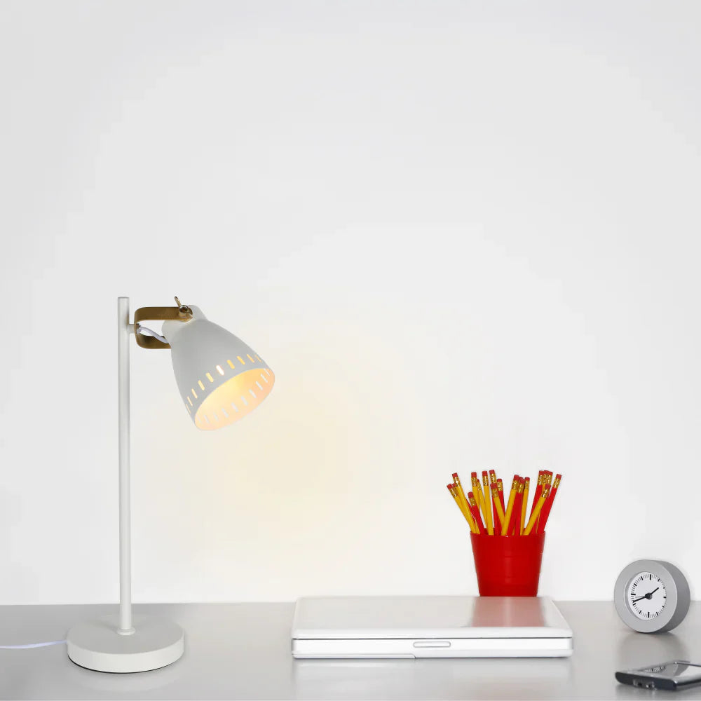 Retro Desk Lamp with Brass Accents 4